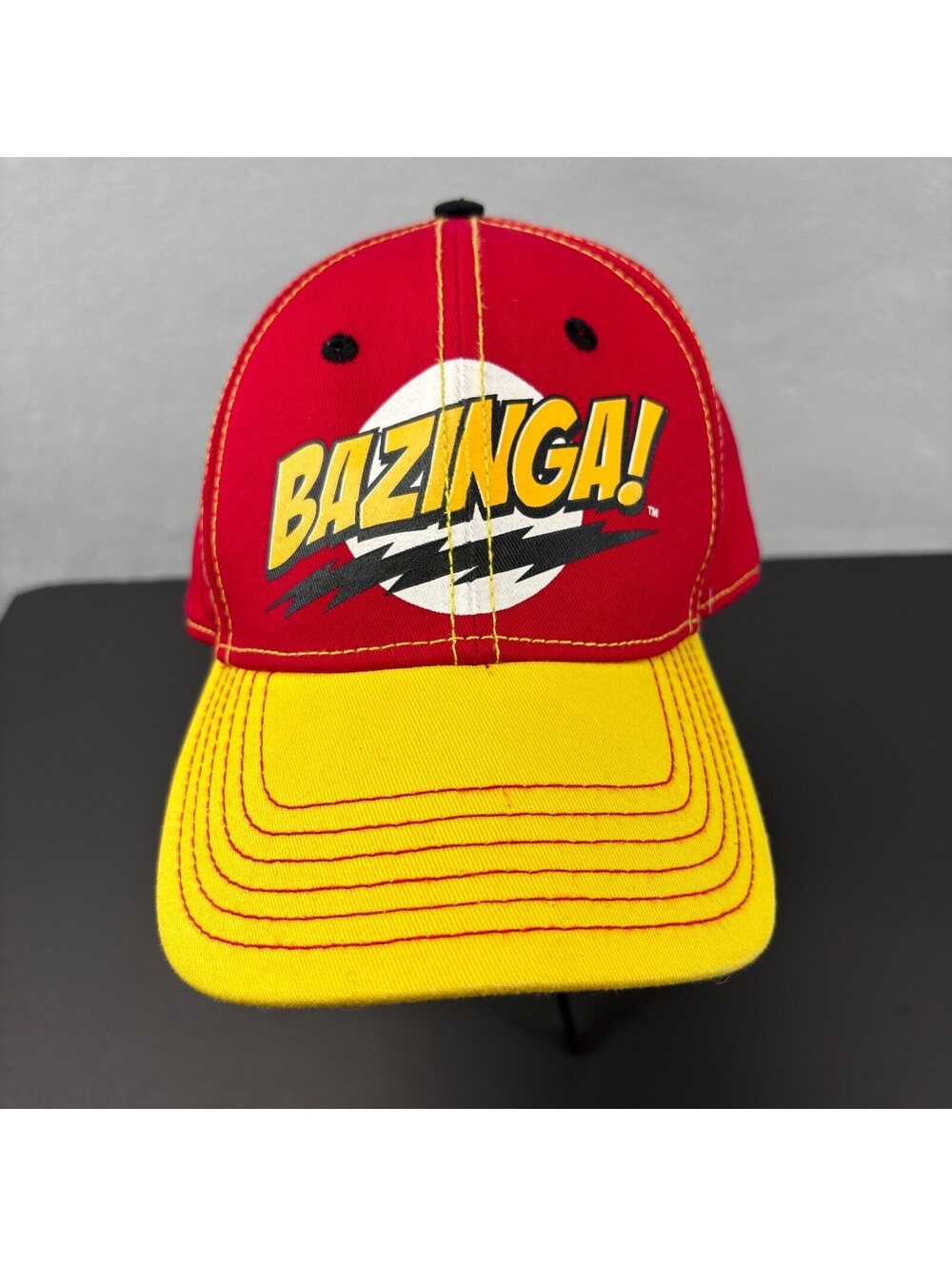 Big Bang Theory Bazinga Red Yellow Snapback Hat Cap
